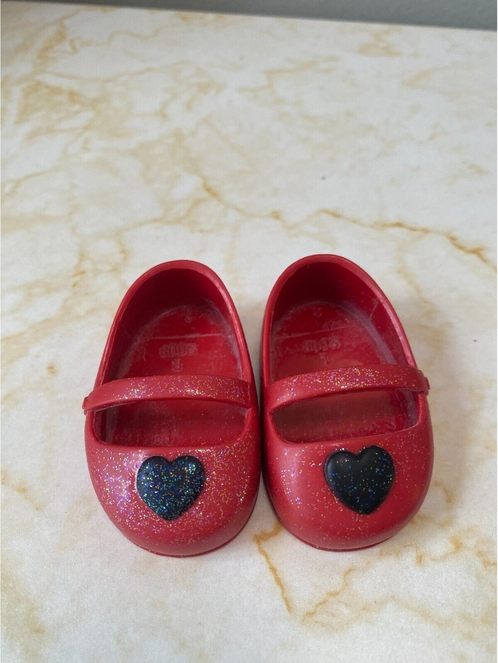 Doll Shoes 18" Battat Our Generation Red Mary Jane Black Heart American Girl
